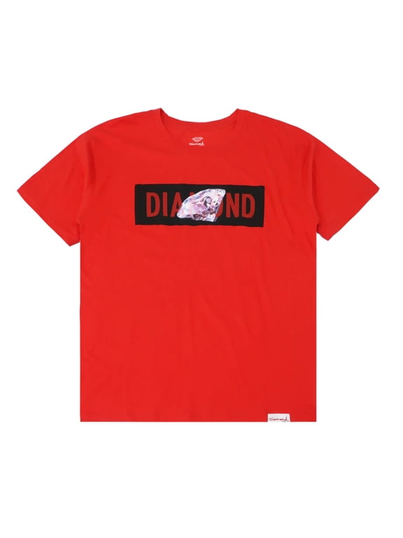 Men's Banded Logo Tee T-Shirt (Medium, Red)