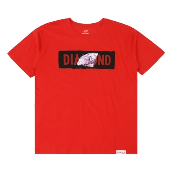 Diamond Supply Co. Men's Banded Logo Tee T-Shirt (Small, Red)
