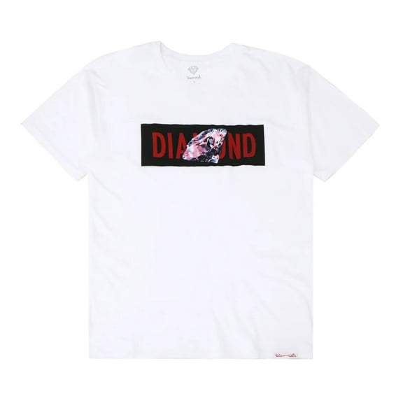 Diamond Supply Co. Men's Banded Logo Tee T-Shirt (Small, White)