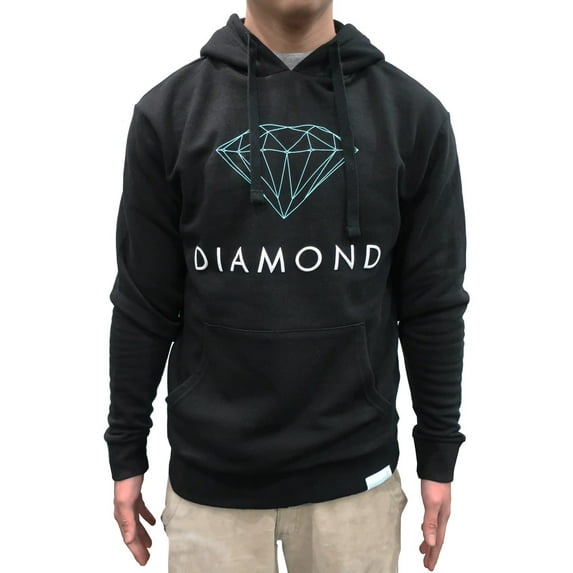 Diamond Supply Co. Men's Classic Diamond Pullover Fleece Hoodie Sweatshirt - Black (XX-Large)