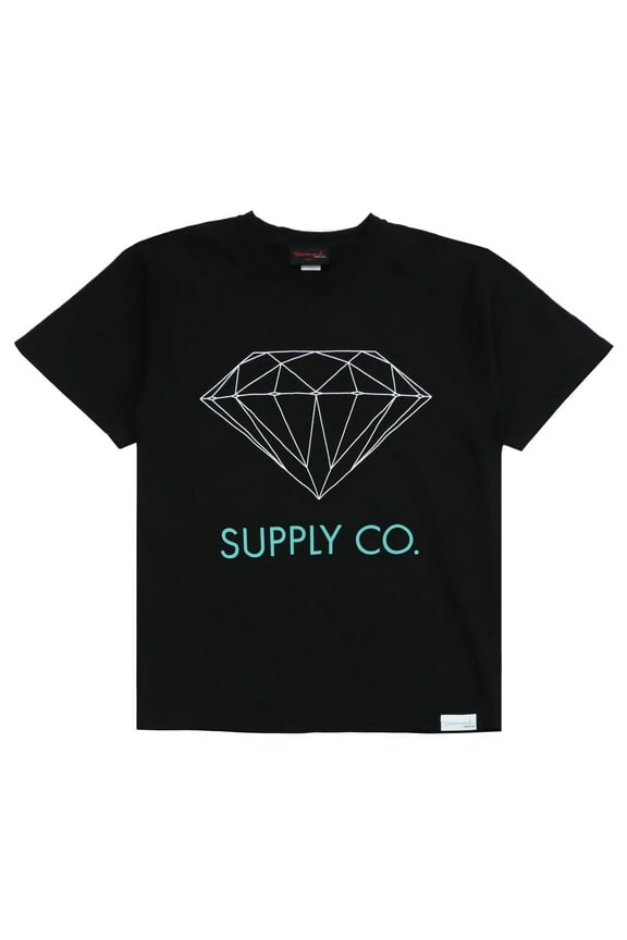 Men's Classic Logo Graphic Print Tee T-Shirt (Medium, Black)