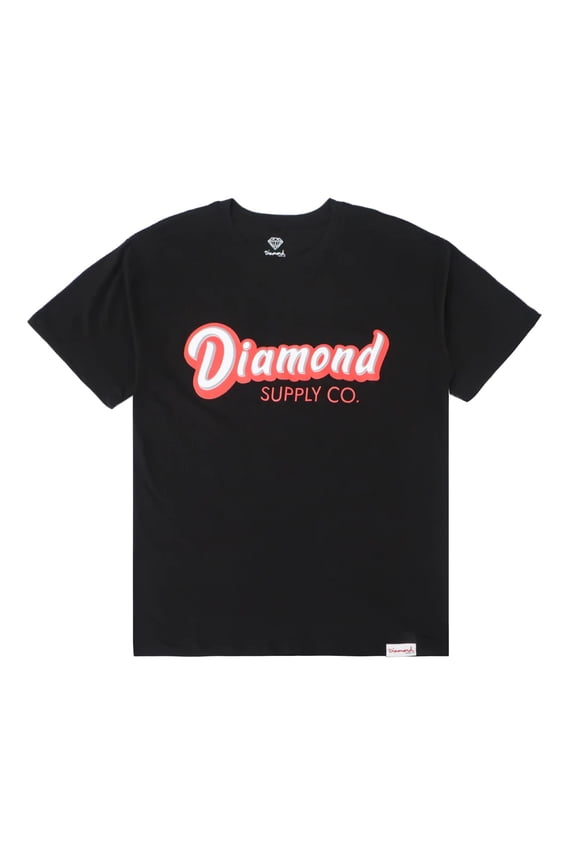 Men's Classic Retro Logo Tee T-Shirt (Medium, Black)