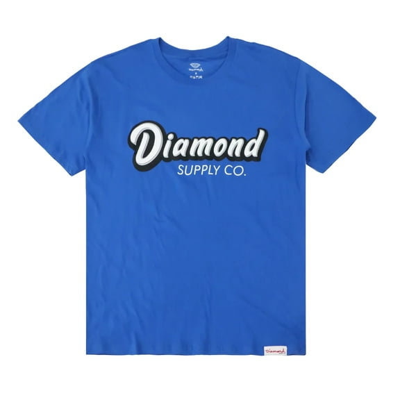 Diamond Supply Co. Men's Classic Retro Logo Tee T-Shirt (Medium, Royal Blue)