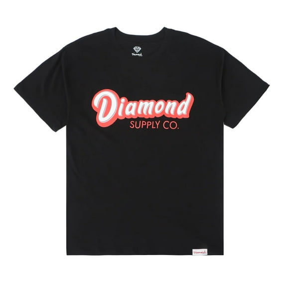 Diamond Supply Co. Men's Classic Retro Logo Tee T-Shirt (Small, Black)