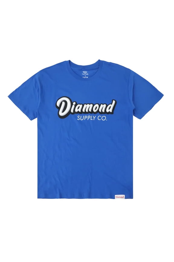Men's Classic Retro Logo Tee T-Shirt (Small, Royal Blue)