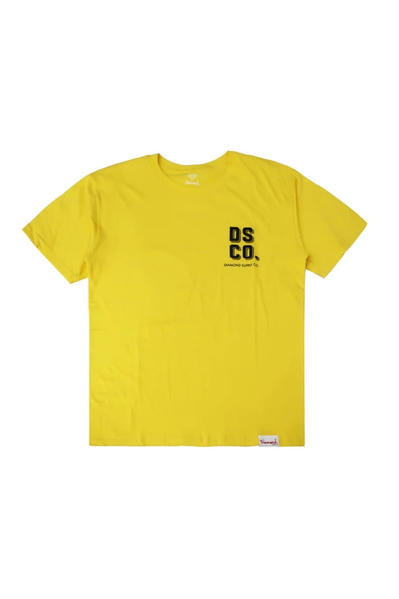 Men's DSCO Shadow Graphic Logo Tee T-Shirt (Small, Yellow)