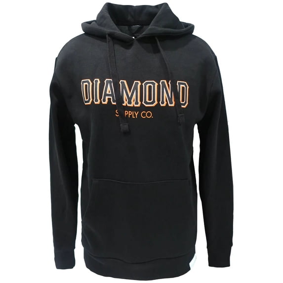 Diamond Supply Co. Men's Graphic Logo Pullover Fleece Hoodie Sweatshirt (Medium, SF Black)