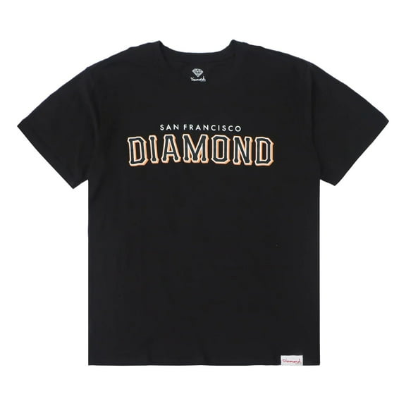 Diamond Supply Co. Men's Home Team Graphic Logo Tee T-Shirt (Small, Black (San Francisco))