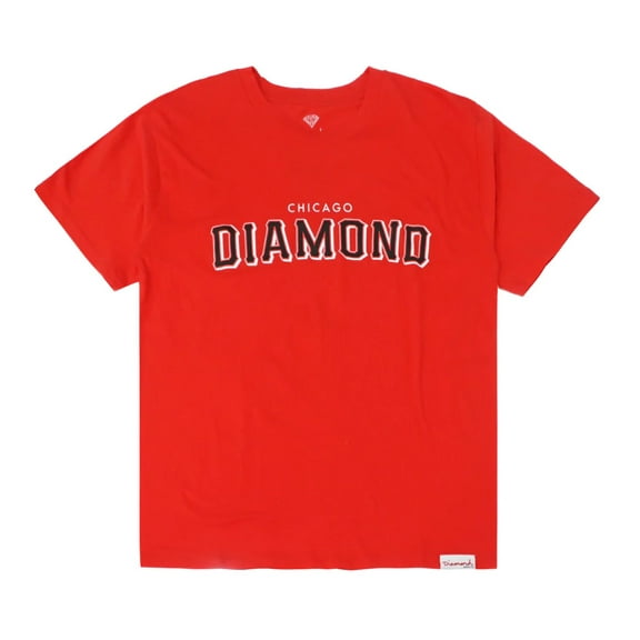 Diamond Supply Co. Men's Home Team Graphic Logo Tee T-Shirt (Small, Red (Chicago))