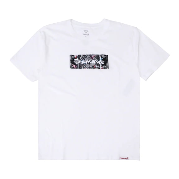 Diamond Supply Co. Men's Hummingbird Box Logo Tee T-Shirt (Medium, White)