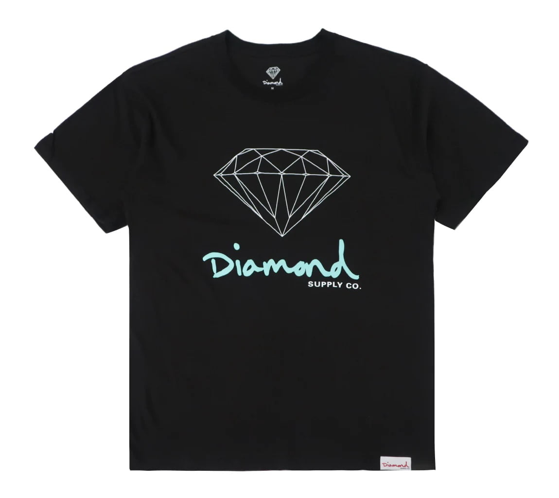 Diamond Supply Co Men s Short Sleeve OG Logo Enzyme T Shirt