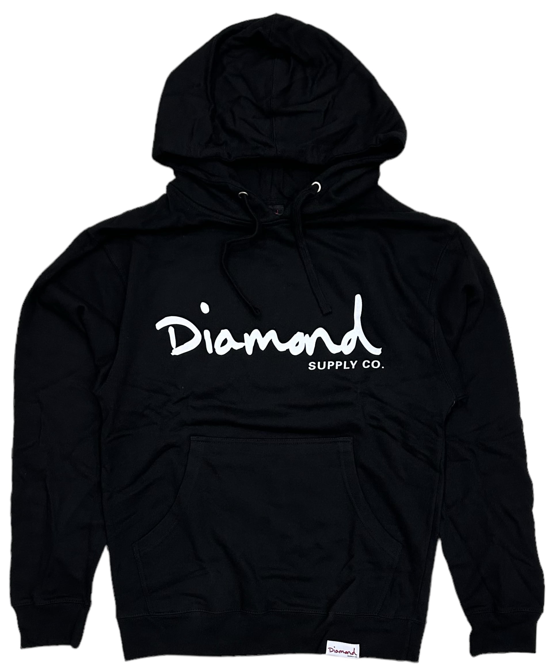 SWAY 黒 diamond logo hoodie Sサイズ Diamond Supply Co. Men's OG Script Logo Pullover Fleece Hoodie