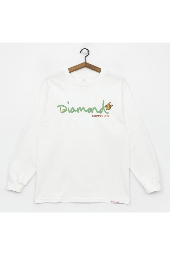 Men's Paradise OG Script Long Sleeve Tee T-Shirt in White (Medium, White)