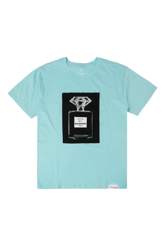 Men's Parfum Tee T-Shirt (Small, Diamond Blue)