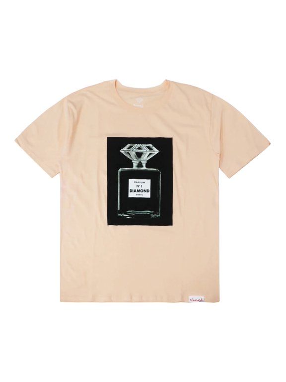 Men's Parfum Tee T-Shirt (Small, Peach)