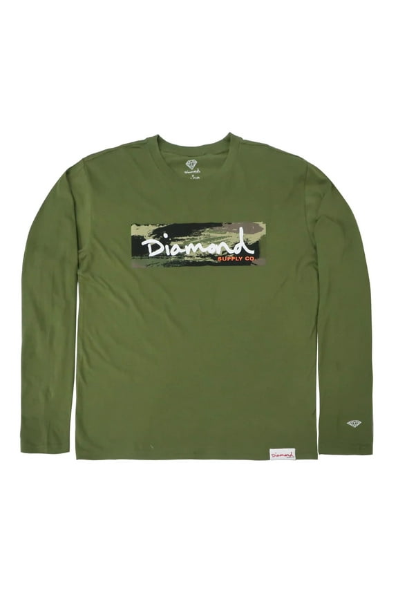 Men's Special Forces Long Sleeve Tee T-Shirt (Large, Military Green)