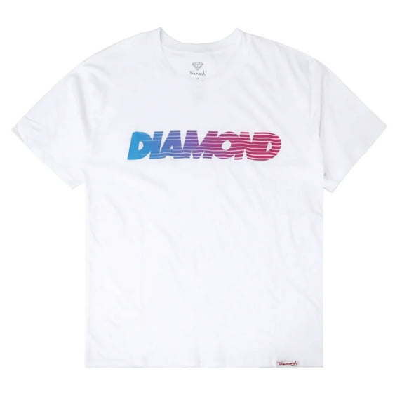 Diamond Supply Co. Men's Speed Logo Graphic Print Tee T-Shirt (Small, White)