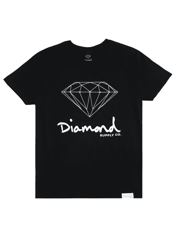 Men's T-Shirt OG Logo Short Sleeve Tee (Medium, Black/White)