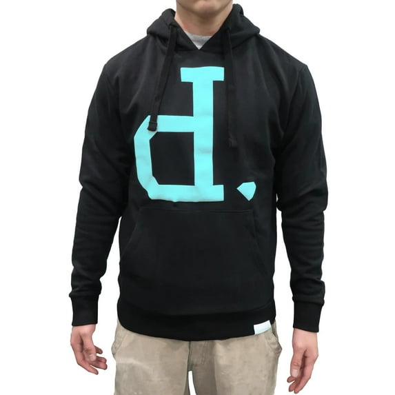 Diamond Supply Co. Men's Unpolo Pullover Fleece Hoodie Sweatshirt (X-Large, Black/Blue)