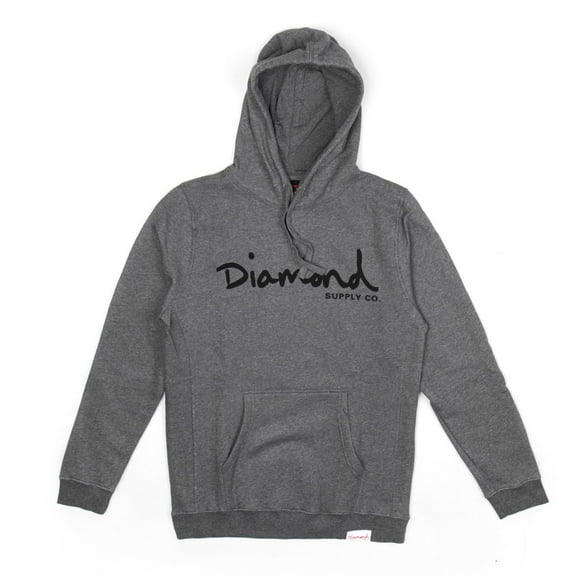 Diamond Supply Co OG Script Core Hoodie Gunmetal