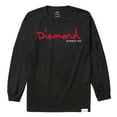 thumbnail image 1 of Diamond Supply Co OG Script Long Sleeve T-shirt Black Red, 1 of 1