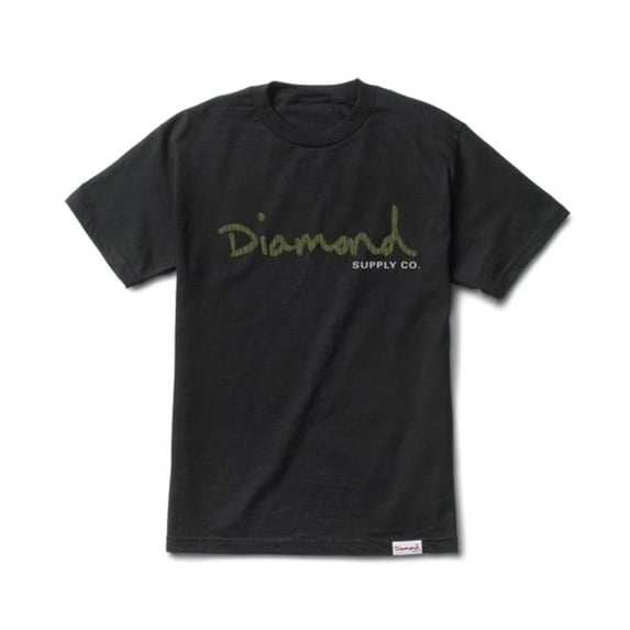 Diamond Supply Co OG Script T-shirt Black Green