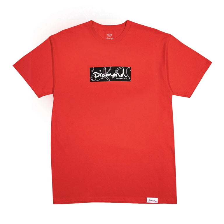 Diamond Supply Co Rosary Box Logo T shirt Red Walmart