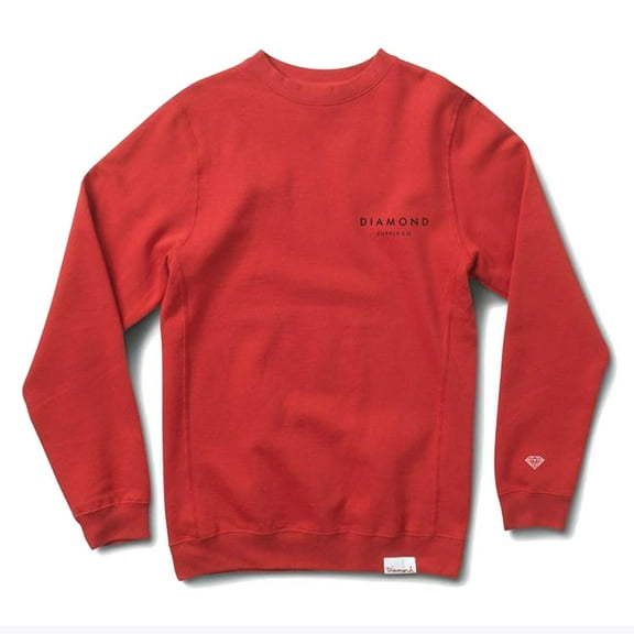 Diamond Supply Co Stone Cut Crewneck Red