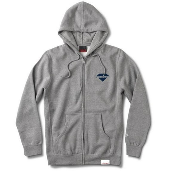 Diamond Supply Co Viewpoint Zip Hoodie Heather Gray