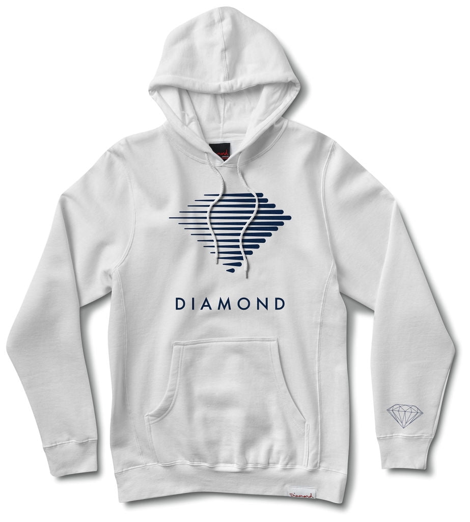 Diamond Supply Co Westwind Men's Pullover Hoodie White/Navy Blue