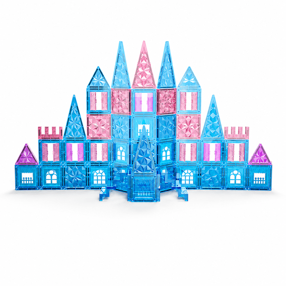Diamond Surface Magnetic Tiles Building Set 80-245 PCS Colorful Strong Magnet Construction Blocks STEM Gift