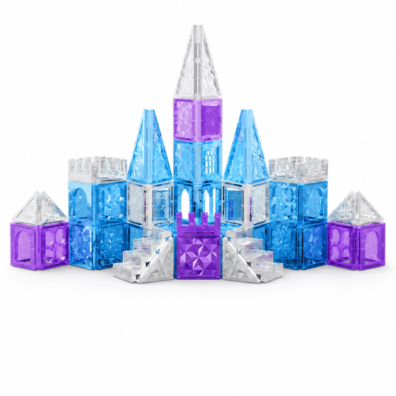 Diamond Surface Magnetic Tiles Building Set 80-245 PCS Colorful Strong Magnet Construction Blocks STEM Gift