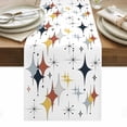 thumbnail image 1 of Diamond Table Runner - 60 Inch Long, Kitchen Dining Table Runner Dresser Scarves, Modern Geometric Middle Century Grey Yellow Red Farmhouse Decor for Coffee Tables Wedding Party Banquet, 1 of 8