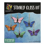 Diamond Tech Stained Glass Kit - Butterflies, Set of 5