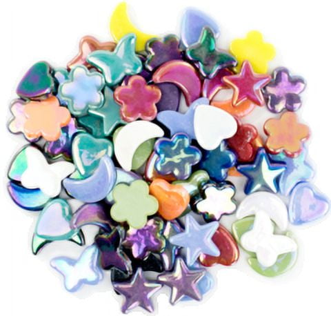 Diamond Tech Whimsy Shape Tiles - Iridescent, 3 lb