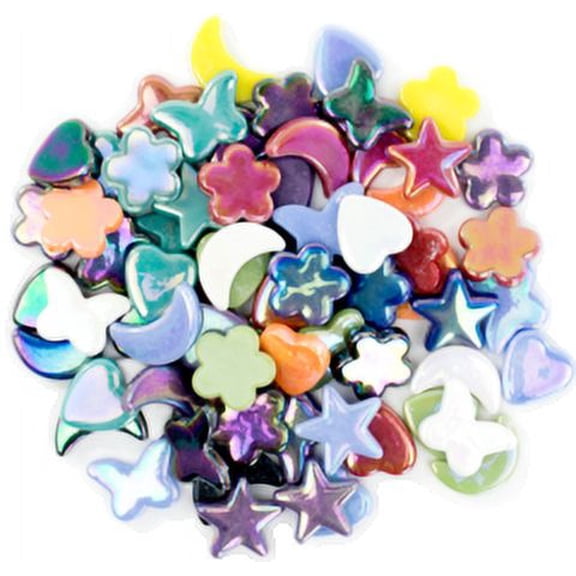 Diamond Tech Whimsy Shape Tiles - Iridescent, 8 oz