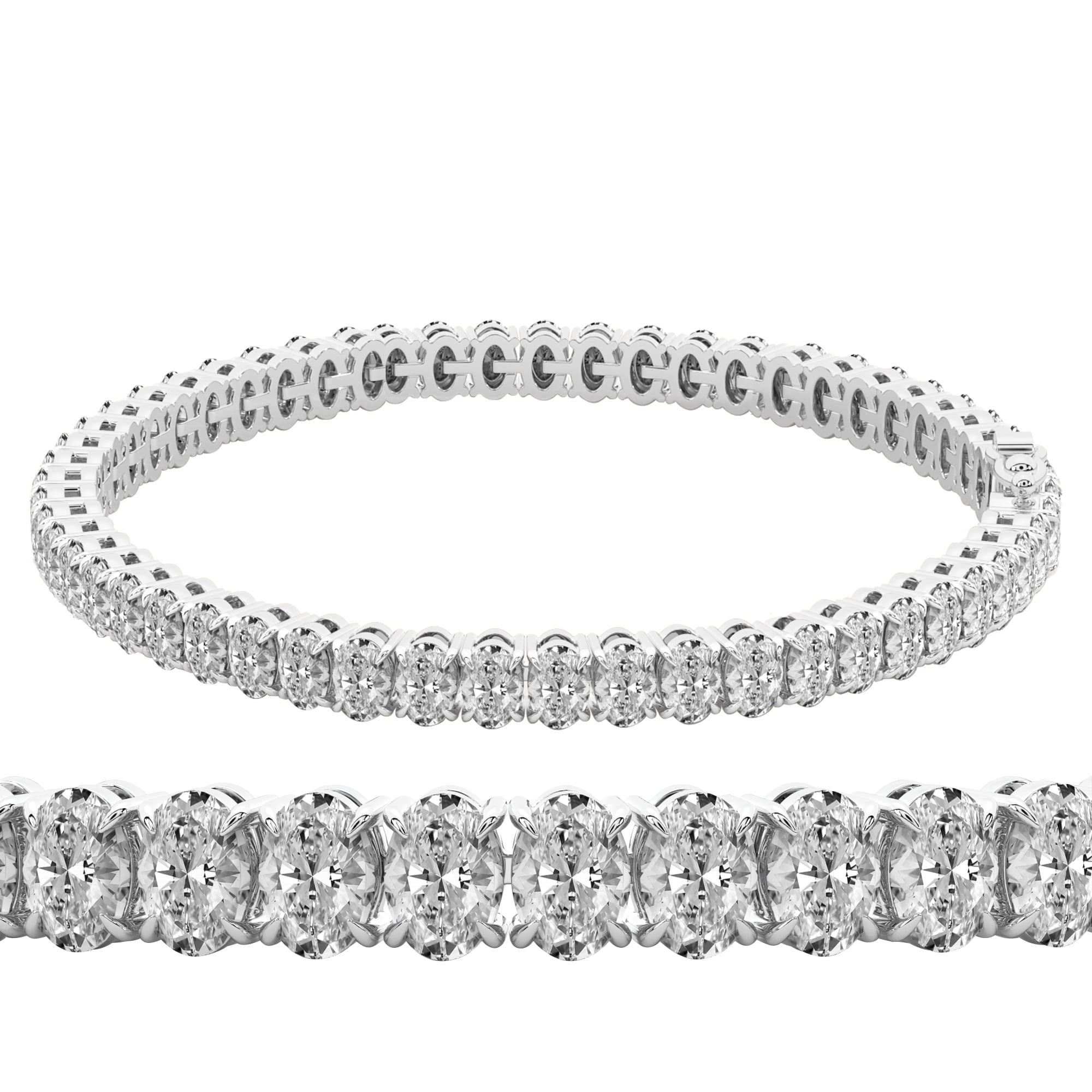 Buy 15 Carat Round Diamond Platinum Tennis Bracelet 33 X 0.45-0.47 Ct GIA  E-F VS Online in India - Etsy