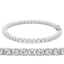 Diamond Tennis Bracelet | 4 cttw IGI Certified Lab Grown Diamond Bracelet Line 7" | 14ct in White Gold | Darcy Round Tennis Bracelet | FG-VS1-VS2 Quality | Friendly Diamonds