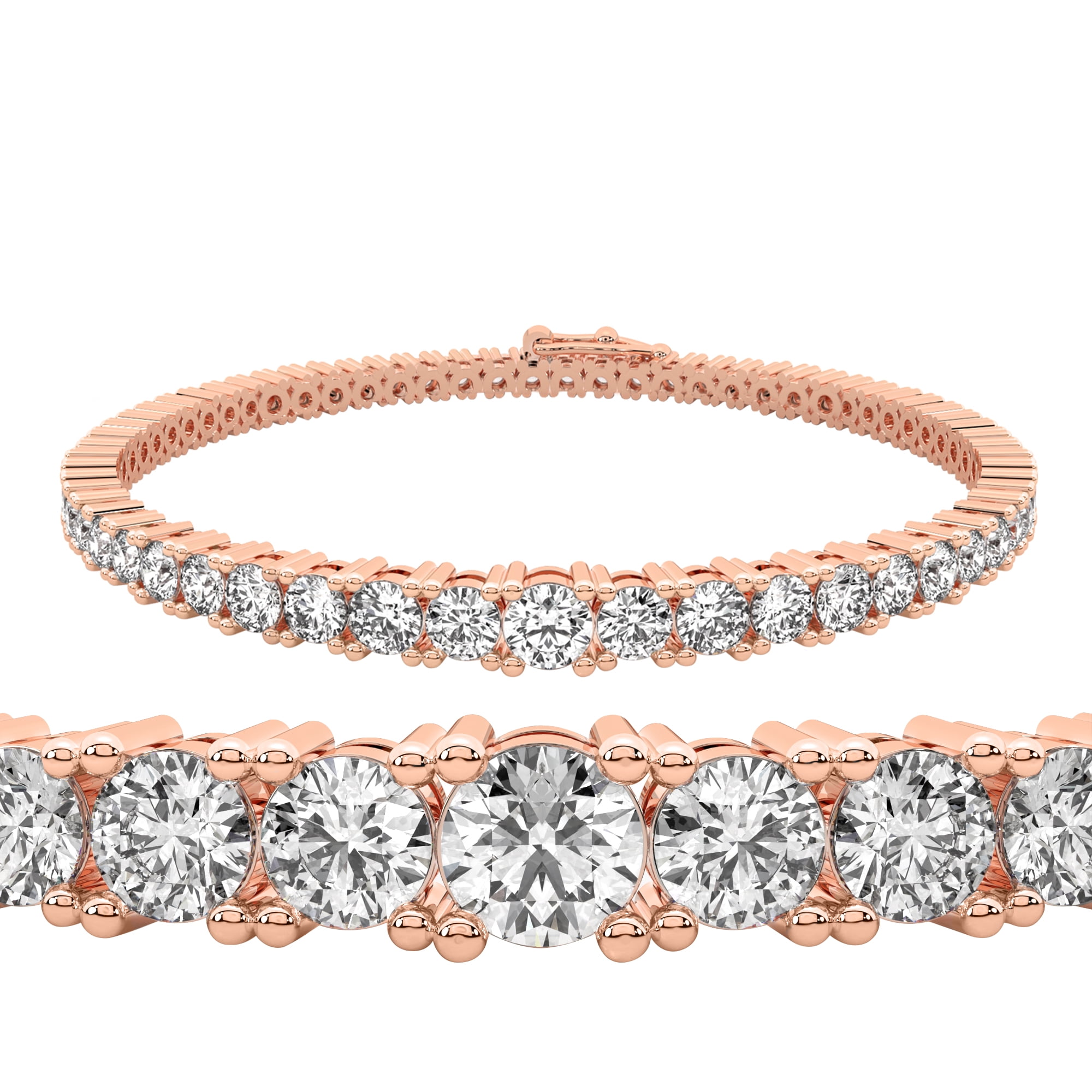 6 CT. T.W. Baguette and Round Diamond Tennis Bracelet in 14K White Gold |  Zales
