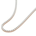 thumbnail image 1 of Diamond Tennis Necklace For Women | 25 Carat IGI Certified Lorel Emerald Shape Lab Grown Diamond Tennis Necklace 14K Rose Gold | Friendly Diamonds FG - VS1 Or VS2 Quality Necklace, 1 of 2