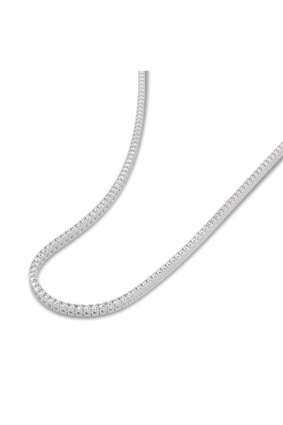 Diamond Tennis Necklace For Women | 5 Carat IGI Certified Naomi Round Shape Lab Grown Diamond Tennis Necklace 14K White Gold | Friendly Diamonds FG - VS1 Or VS2 Quality Necklace