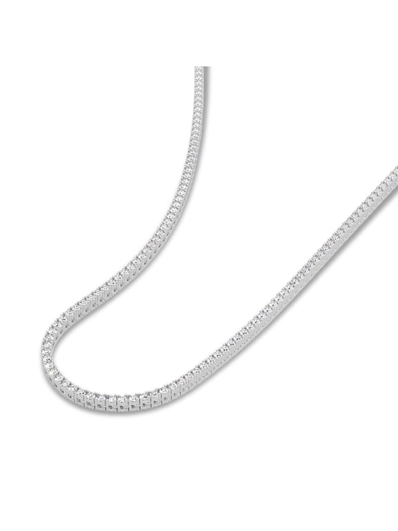 Diamond Tennis Necklace For Women | 7 Carat IGI Certified Naomi Round Shape Lab Grown Diamond Tennis Necklace 14K White Gold | Friendly Diamonds FG - VS1 Or VS2 Quality Necklace