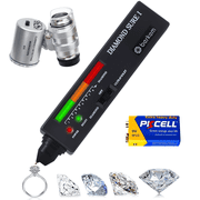 Diamond Tester Pen Kit, High Accuracy Electronic Diamond & Gemstone Tester with 60X Magnifier for Novice Expert Diamond Selector