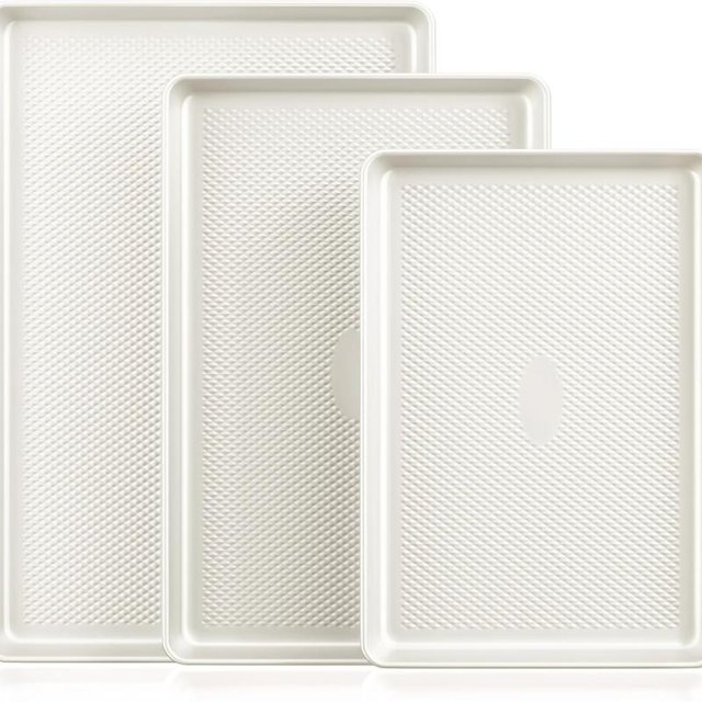 DiamondTexture Baking Sheet Pan Set, NonStick Cookie Sheets, Teflon