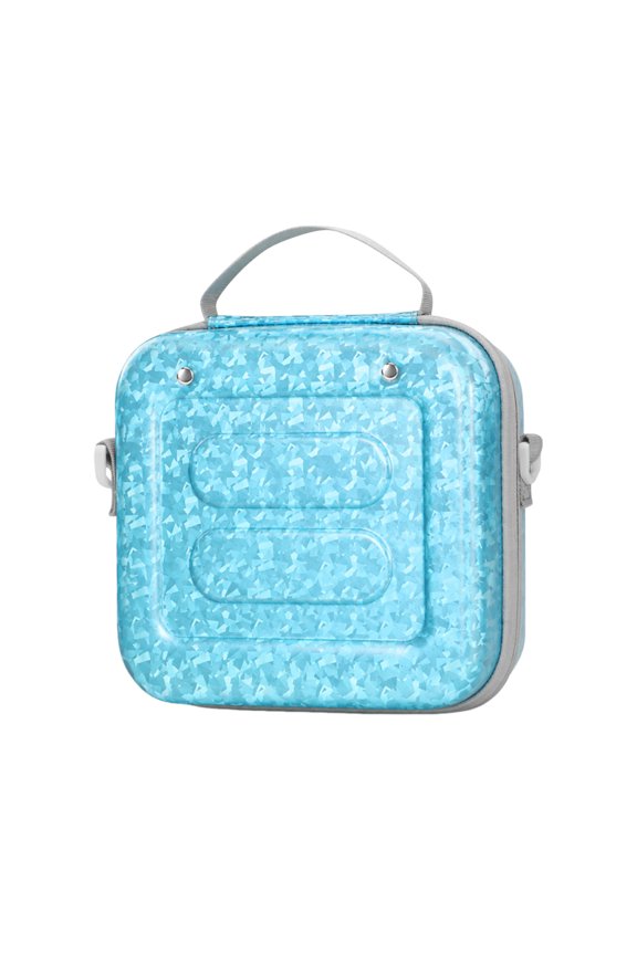 Diamond Texture Music Player Protective Case, Water Resistant Travel Storage Organizer with Strap, Scratch Resistant Hard Shell with Card Pockets, Premium Carrying Pouch for Audio Device (Blue)