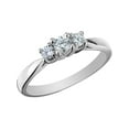 thumbnail image 1 of Diamond Three Stone Anniversary Ring 1/4 Carat (Ctw) in 10K White Gold, 1 of 4