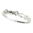 thumbnail image 1 of Diamond Three Stone Wedding Band - Bridal Ring Set In 10K White Gold, 1 of 5