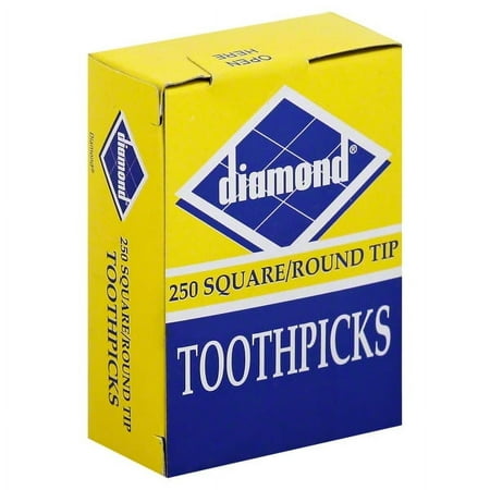Diamond Toothpicks, Square Center, 250 Ct