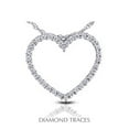 thumbnail image 1 of Diamond Traces 0.83 Carat Total Natural Diamonds 18K White Gold Prong Setting Heart Shape Fashion Pendant, 1 of 1