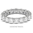 thumbnail image 1 of Diamond Traces  14K White Gold 4-Prong Setting 1.36 Carat Total Natural Diamonds Basket Eternity Ring, 1 of 1